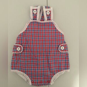 The Beaufort Bonnet Company Red and Blue Plaid Diaper Cover